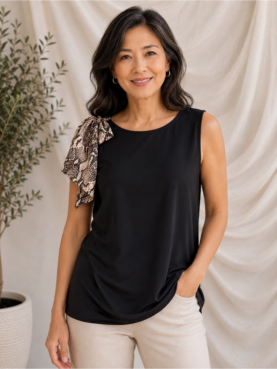 Nine West Tops - Nine West Black Sleeveless Boat Neck Shell Top